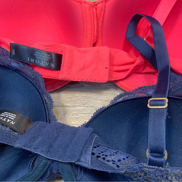 Natori 2 Bras Feathers Lace Contour Pure Luxe Underwired T Shirt - Picture 10 of 12